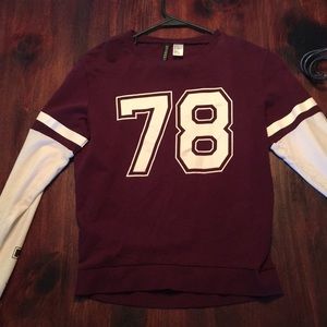 Garnet and white sweatshirt